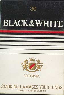 Black and White Virginia cigarette England